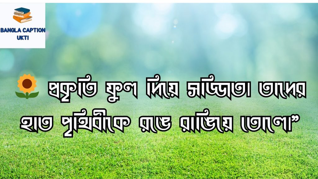 প্রকৃতি নিয়ে ক্যাপশন